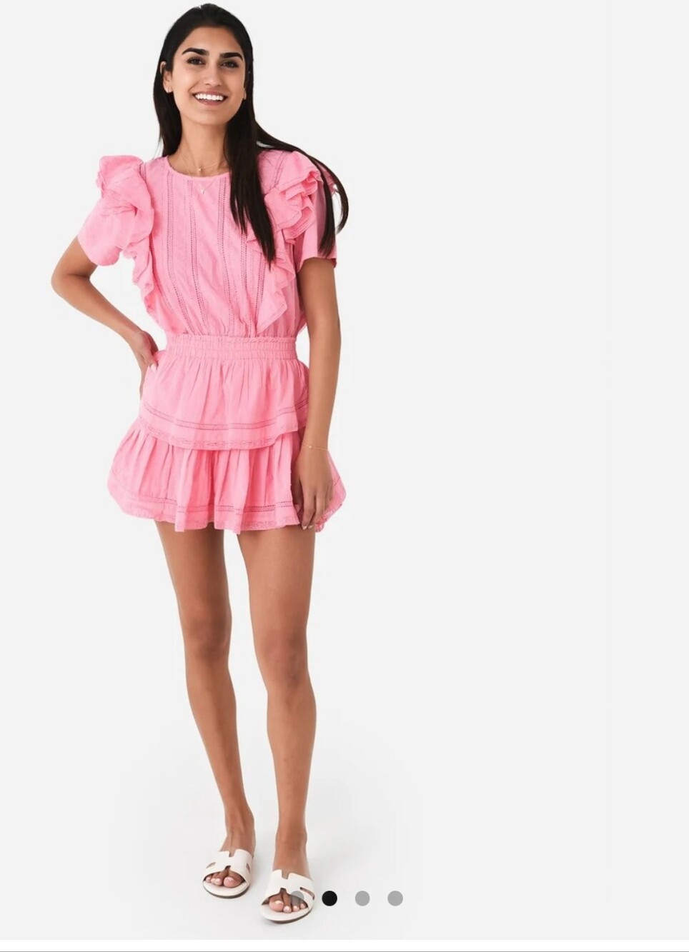 LoveShackFancy Pink Natasha Mini Dress